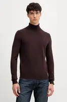 Svetr Trussardi pánský, hnědá barva, s golfem, M0178000019N