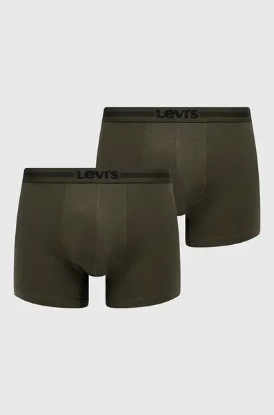 Boxerky Levi's ( 2-pak) pánské, zelená barva, 37149.0735-khaki