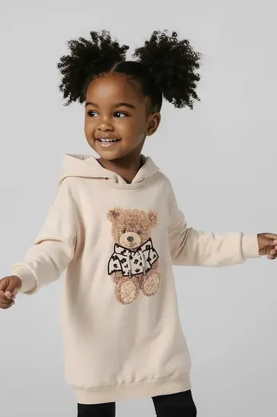 Dívčí šaty Mayoral béžová barva, mini, oversize, 4928