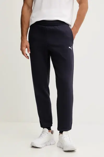 Tepláky Puma Essential Sweatpants pánské, tmavomodrá barva, 682614