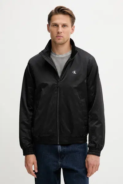 Bunda Calvin Klein Jeans černá barva, přechodná, LV04RC516G