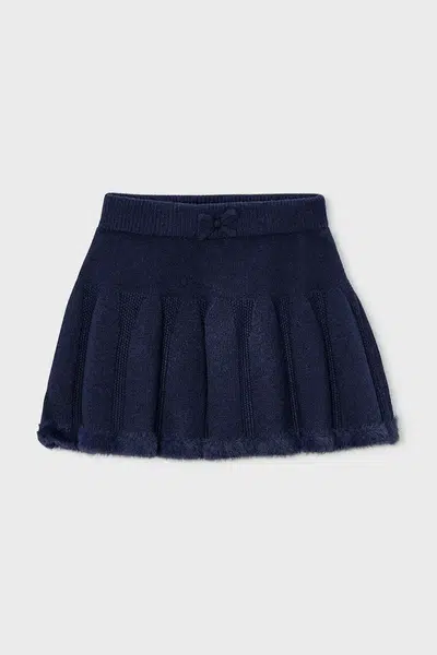Dětská sukně Mayoral tmavomodrá barva, mini, áčková, 4904