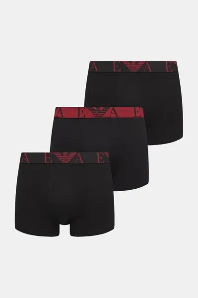 Boxerky Emporio Armani Underwear 3-pack pánské, červená barva, EM000259 AF10778