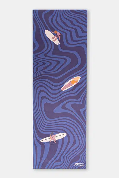 Podložka na jógu JOYINME Mata FLOW Coated Surf Life modrá barva, FLOW Coated 3mm