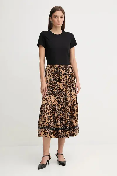 Šaty Dkny černá barva, midi, P5EB7BBZ