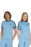 Dětské bavlněné tričko adidas Originals modrá barva, JV8580
