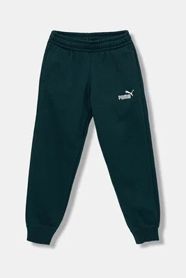 Dětské tepláky Puma ESS No. 1 Logo Sweatpants FL B zelená barva, 684912