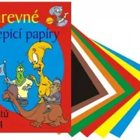 Barevný papír sada A4/8 listů lepicí