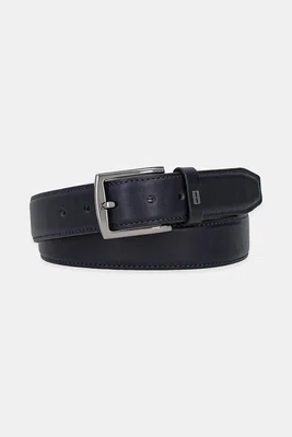 Kožený pásek Tommy Hilfiger pánský, tmavomodrá barva, AM0AM13571