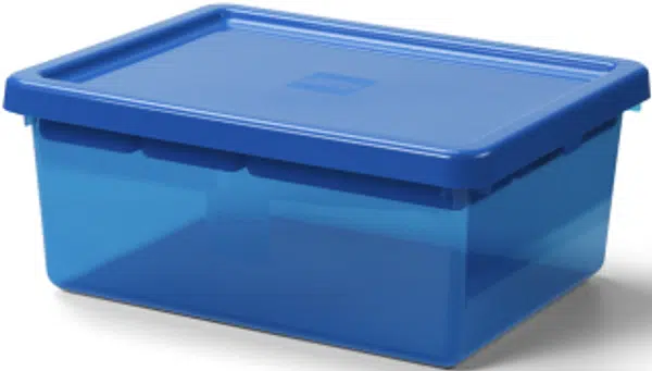 LEGO úložný box s organizérem - modrá