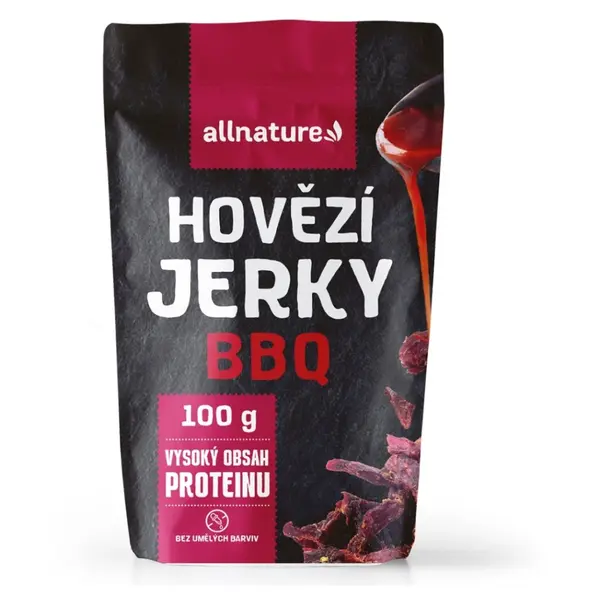 ALLNATURE Beef bbq jerky sušené maso 100 g