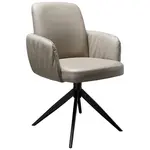 Moderano ŽIDLE S PODRUČKAMI, železo, černá, šedohnědá