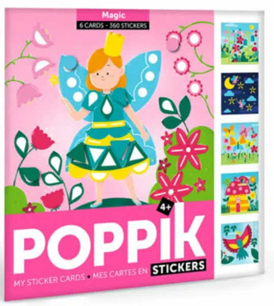 POPPIK Kreativní samolepkové karty - Pohádkové