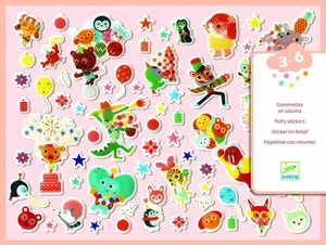 DJECO Set plastických samolepek party