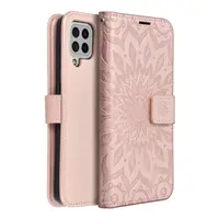 Flipové pouzdro MEZZO Book case pro Samsung Galaxy A22 5G, mandala rose gold