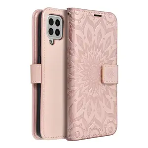 Flipové pouzdro MEZZO Book case pro Samsung Galaxy A22 5G, mandala rose gold