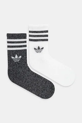 Ponožky adidas Originals 3-Stripes 2-pack pánské, černá barva, JV6049
