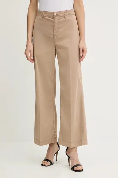 Kalhoty Guess DAKOTA dámské, zelená barva, high waist, W5GA1Y WH7B1