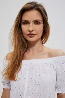 Košile španělské chřipky s otevřenými rameny