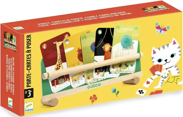 Dřevěný držák na karty