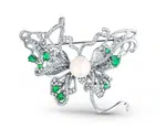 JwL Luxury Pearls Překrásná brož Motýl 2v1 s pravou perlou a zirkony JL0845
