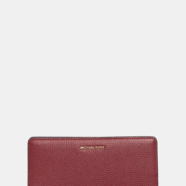Kožená peněženka MICHAEL Michael Kors BRYANT dámská, vínová barva, 32S5GYTP3L