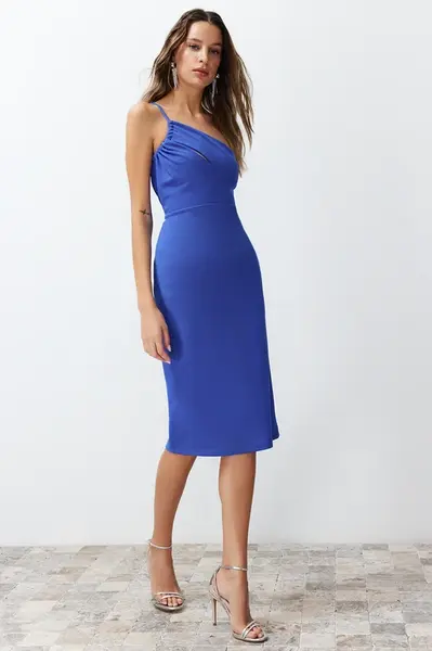 Trendyol Saxe-fitting Window/Cut Out Detailed Knitted Elegant Evening Dress