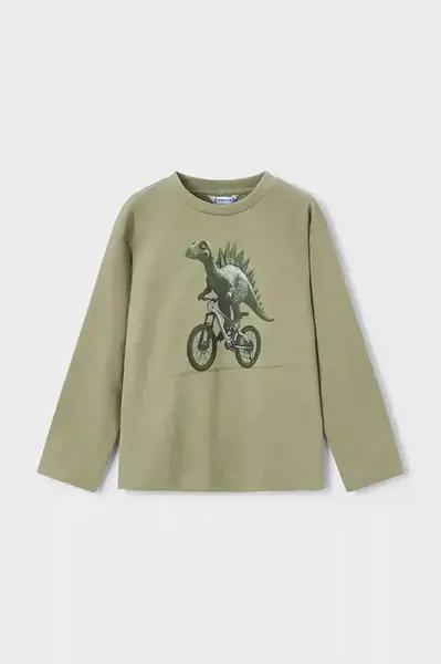 Detská bavlnená košeľa s dlhým rukávom Mayoral