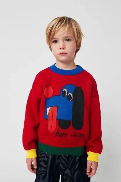Bobo Choses Detský bavlnený sveter Bobo Choses Doggy Mate