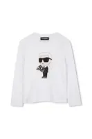 Detská bavlnená košeľa s dlhým rukávom Karl Lagerfeld