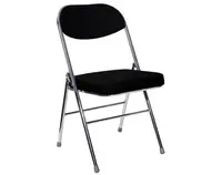 Skladacia stolička Liana, čierna ekokoža%
