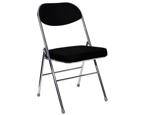 Skladacia stolička Liana, čierna ekokoža%