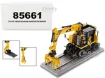 CAT Caterpillar M323F Railroad Wheeled Excavator with Operator and 3 Work Tools Safety Yellow Version "High Line Series" 1/50 Diecast Model by Diecas