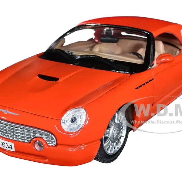 2002 Ford Thunderbird Orange James Bond 007 "Die Another Day" (2002) Movie "James Bond Collection" Series 1/24 Diecast Model Car by Motormax