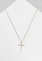 Large Basic Cross Necklace - Gold Colors