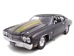 1970 Chevrolet Chevelle Pro Street SS 454 Black 1/24 Diecast Car Model by Unique Replicas