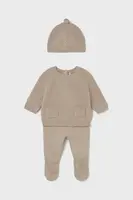 Kojenecká sada Mayoral Newborn 3-pack hnědá barva, 2564