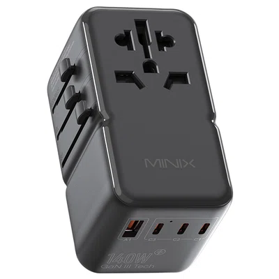 MINIX TP140 140W Universal Travel Adapter 3*USB-C 1*USB-A