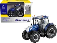 New Holland T7.270 Tractor Blue "Prestige Collection" 1/64 Diecast Model by ERTL TOMY