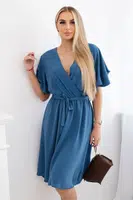 Kesi Włoski Šaty s hlbokým výstrihom Denim