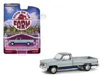 1985 GMC Sierra Classic K2500 Pickup Truck Silver Metallic and Midnight Blue "Down on the Farm" Series 9 1/64 Diecast Model by Greenlight