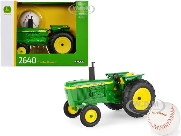 John Deere 2640 Tractor Green with Baseball "Field of Dreams" (1989) Movie 1/16 Diecast Model by ERTL TOMY