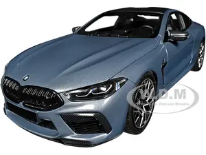 2020 BMW M8 Coupe Blue Metallic with Carbon Top 1/18 Diecast Model Car by Minichamps