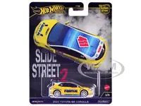 2023 Toyota GR Corolla "Rain X" Yellow "Slide Street 2" Series Diecast Model Car by Hot Wheels