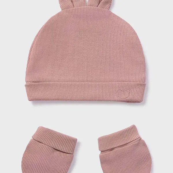 Čepice a dětské rukavice Mayoral Newborn růžová barva