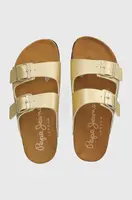 Pantofle Pepe Jeans PLS90621 dámské, zlatá barva, OBAN CLASSIC W