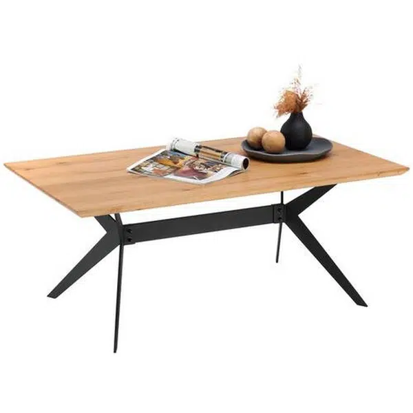 Hom`in KONFERENČNÍ STOLEK, černá, barvy dubu, dřevo, kov, 110/65/45 cm