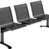 Lavice, multisedák OMP Star, RAL9005 černá - 3 místná