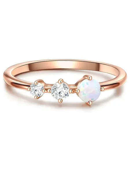 Glanzstücke München Prsteň  opálová / ružové zlato