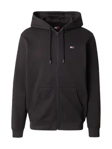Tommy Jeans Tepláková bunda  čierna